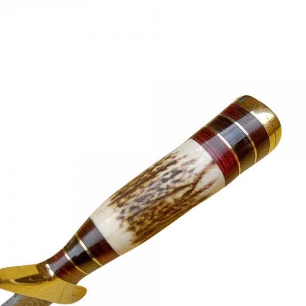 Damascus Bowies 12" - Model 3 (Stag Horn)