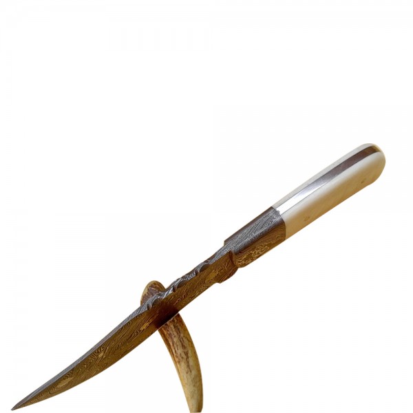 Damascus Skinner 9" - Model 10 (Camel Bone)