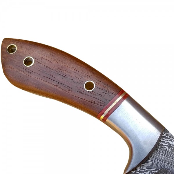 Damascus Skinner 9" - Model 11 (Rose Wood)