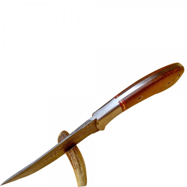 Damascus Skinner 9" - Model 11 (Rose Wood)