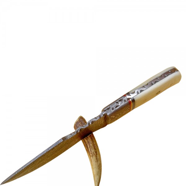 Damascus Skinner 9" - Model 12 (Rose Wood)