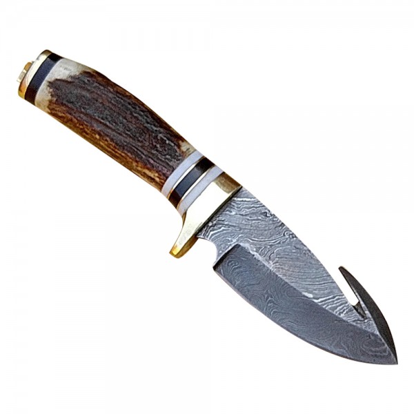 Damascus Skinner 9" - Model 6 (Stag Horn)