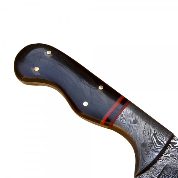 Damascus Skinner 9" - Model 3 (Buffalo Horn)