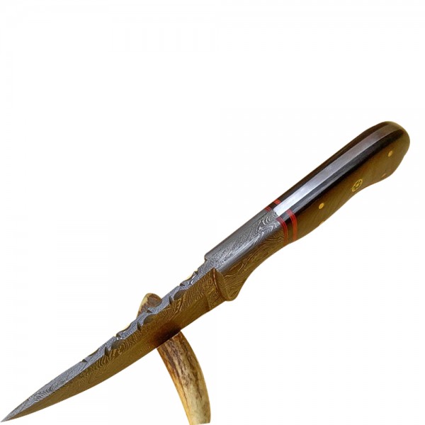 Damascus Skinner 9" - Model 3 (Buffalo Horn)