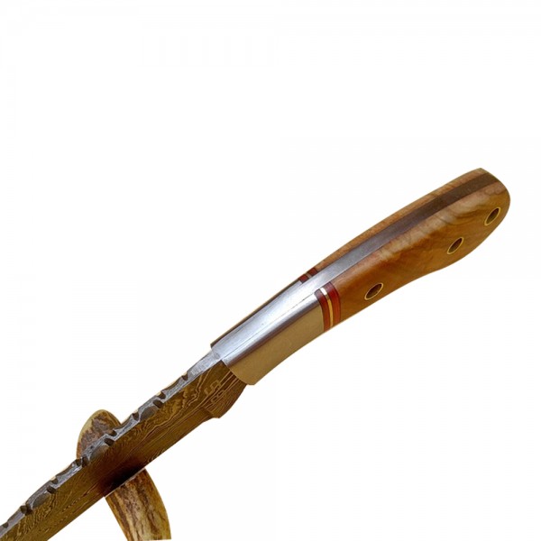 Damascus Skinner 8" - Model 3 (WOOD)