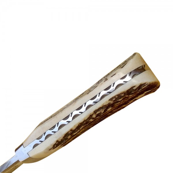 Damascus Skinner 9" - Model 2 (Stag Horn)
