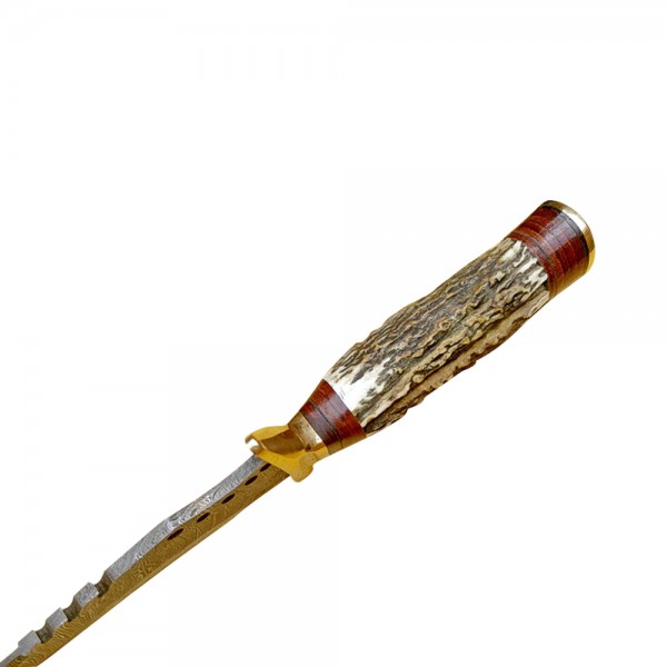 Damascus Bowies 12" - Model 1 (Stag Horn)