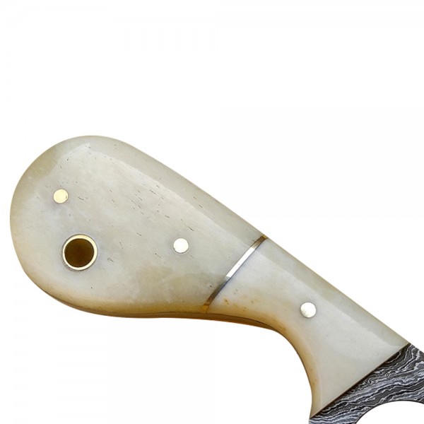 Damascus Skinner 7" - Model 1 (Camel Bone)