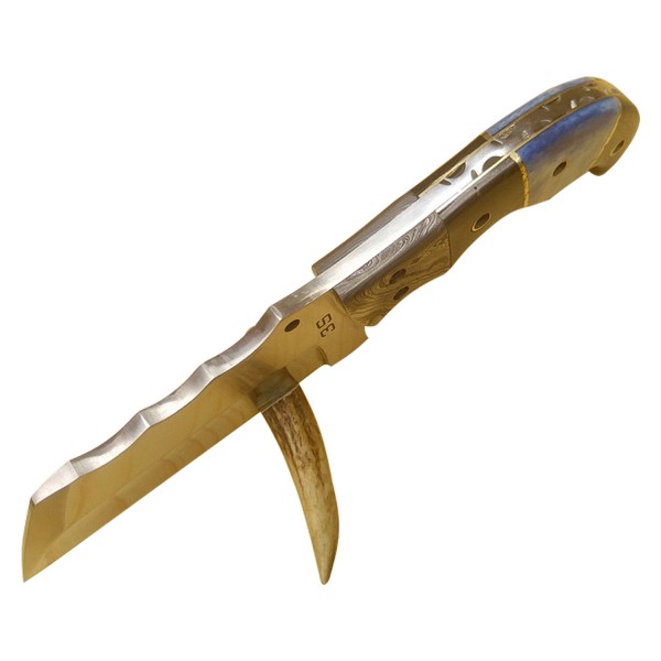 J2 Stainless Steel Cleaver 9" - Model 10 (BUFFALO HORN and COLOR BONE)