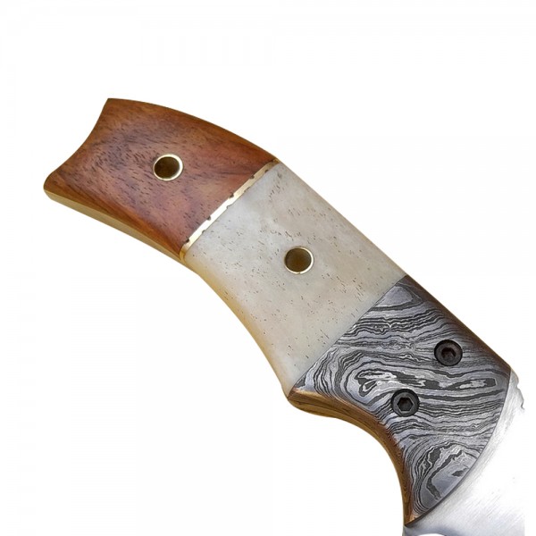 J2 Stainless Steel Skinner 9" - Model 4 (CAMEL BONE and ROSE WOOD)
